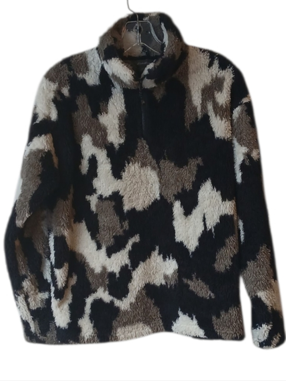 Eddie Bauer Faux-Sherpa Pullover Size Small